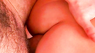 Hairly cock pounding tight pudenda of a licentious chavette